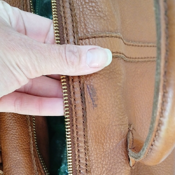 Fossil Tan Leather Satchel - Picture 15 of 16